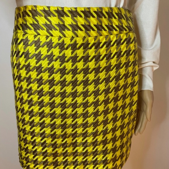 mustard and brown houndstooth Clueless skirt! - Picture 3 of 10